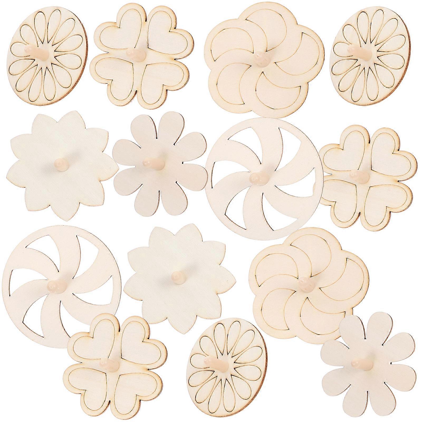 Creative Wooden Gyroscope Toys 72 Pcs Ideal For Children And Students Size 2.75X2.75X1.18In For Decorative Crafting Projects