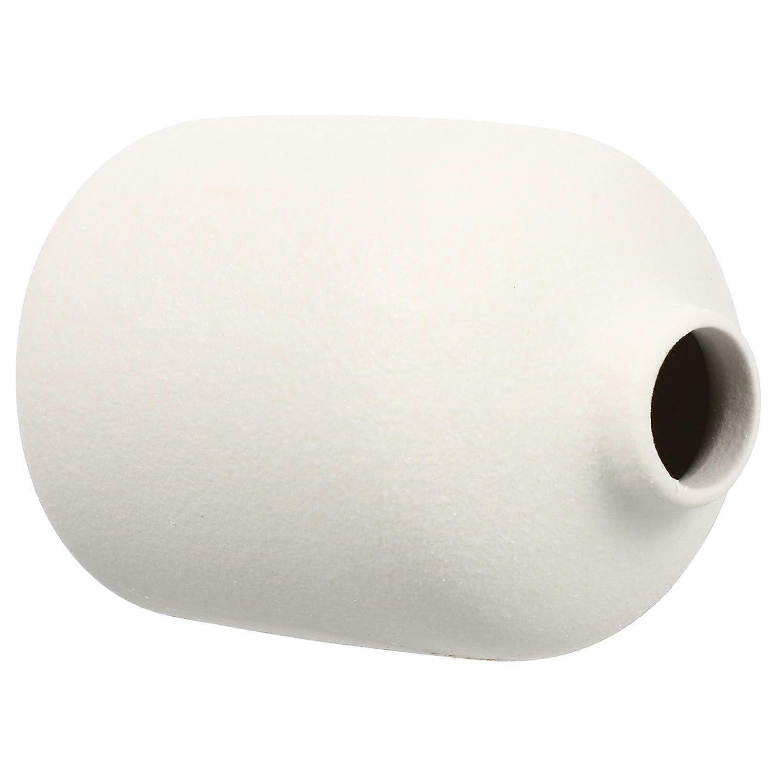 White Ceramic Desktop Vase for Plants Container 3Pcs Indoor Use