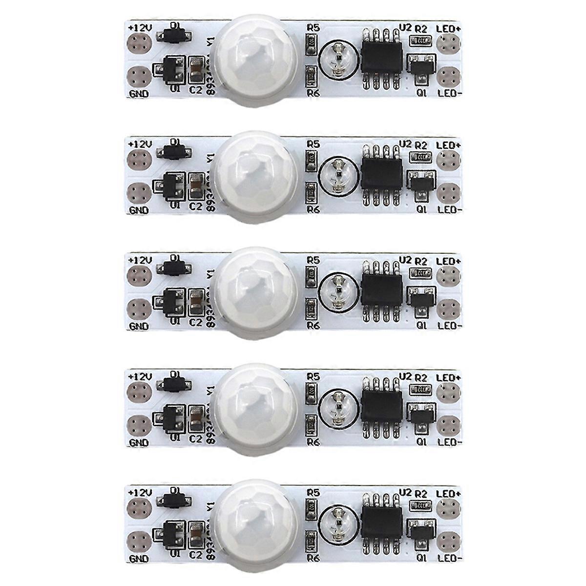 5X DC 5-24V 12V PIR Motion Sensor Switch Module Human Movement Sensor Detector Controller Switch Mod