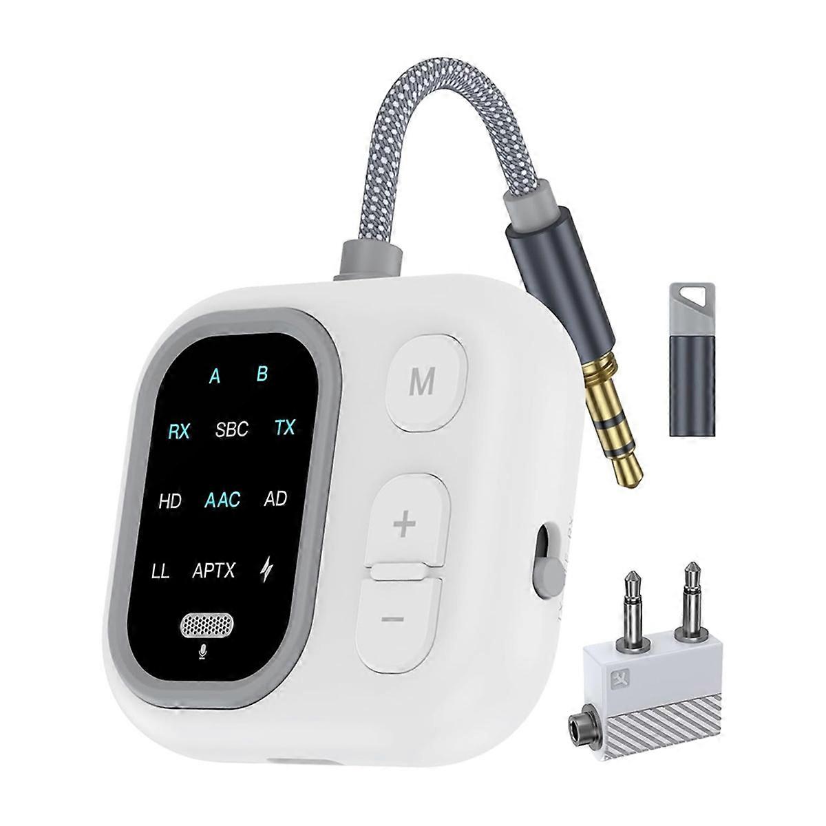 Bluetooth 5.3 Audio Adapter, 2 in 1 Wireless Audio Transmitter