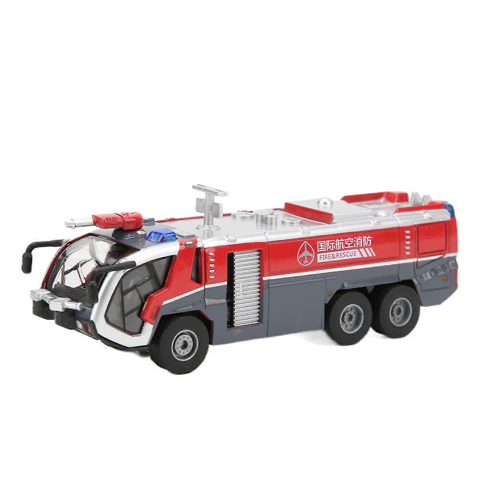 Fire Truck Model 1:50 Alloy Exquisite Workmanship Comfortable Touch Durable Simulation Car Toy