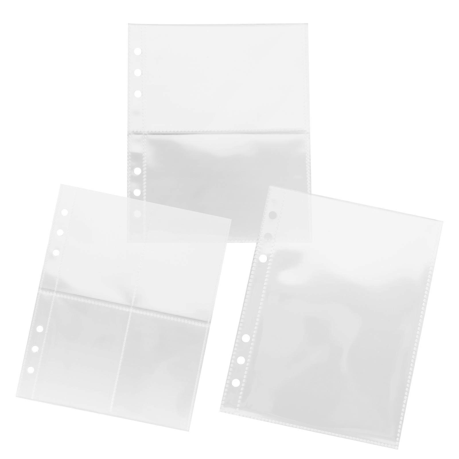 Photo Card Sleeves Transparent Binder Inserts for Storage Use 2Pcs