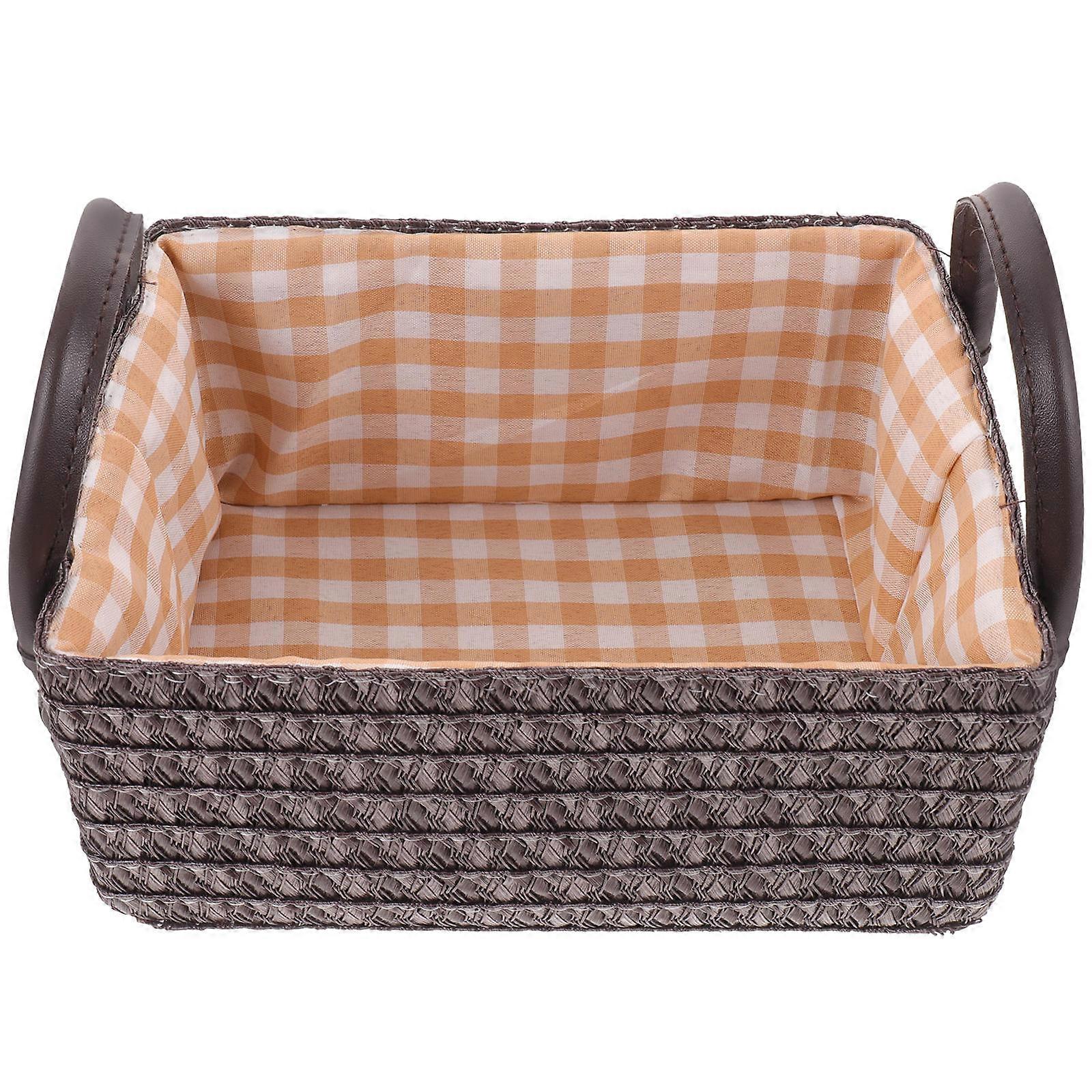 Woven Storage Basket for Clothes Organizing with Handles 2Pcs Storage Container