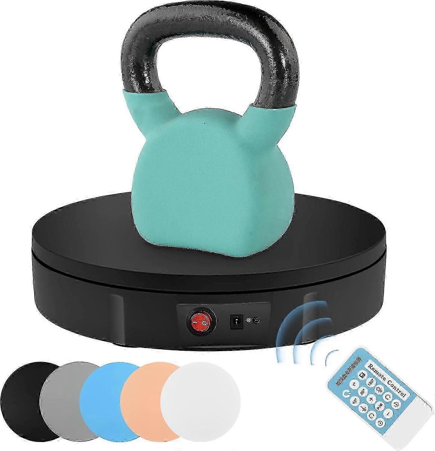 Electric Turntable, 100kg 30cm Electric 360 Degree Rotating Display Stand With Remote Speed Control
