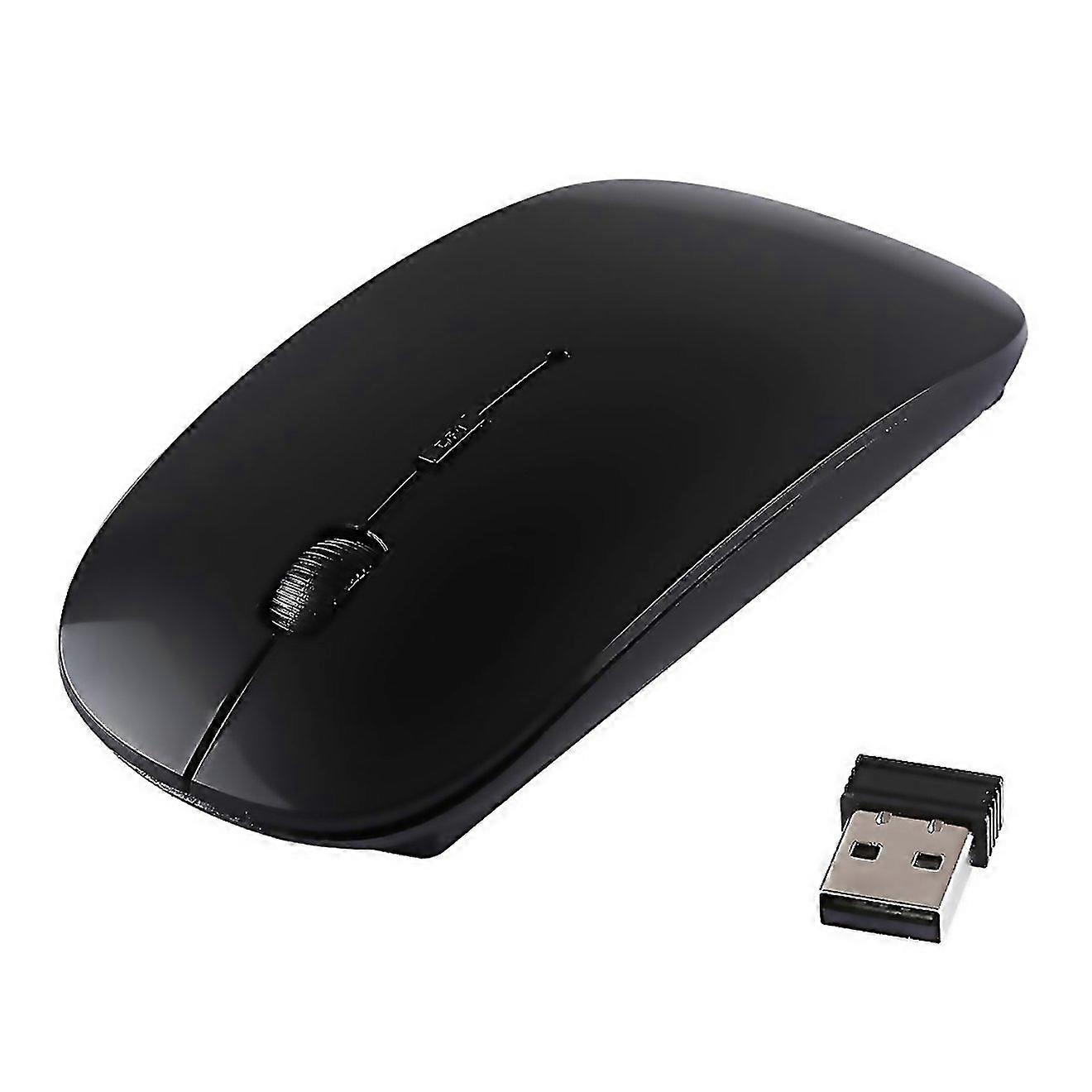 For 24ghz Wireless Ultrathin Laser Optical Mouse With Usb Nano Receiver Plug And