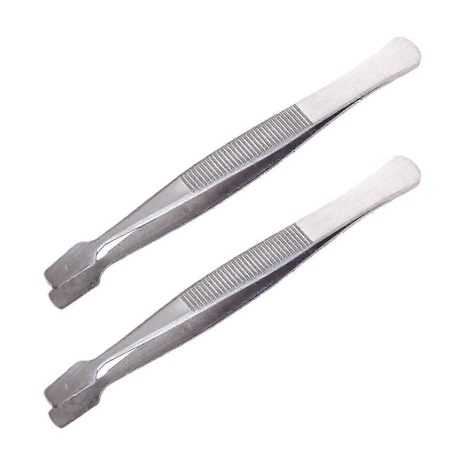 Flat Wide Tip Precision Philately Tweezers for Stamps Documents Photo Develope