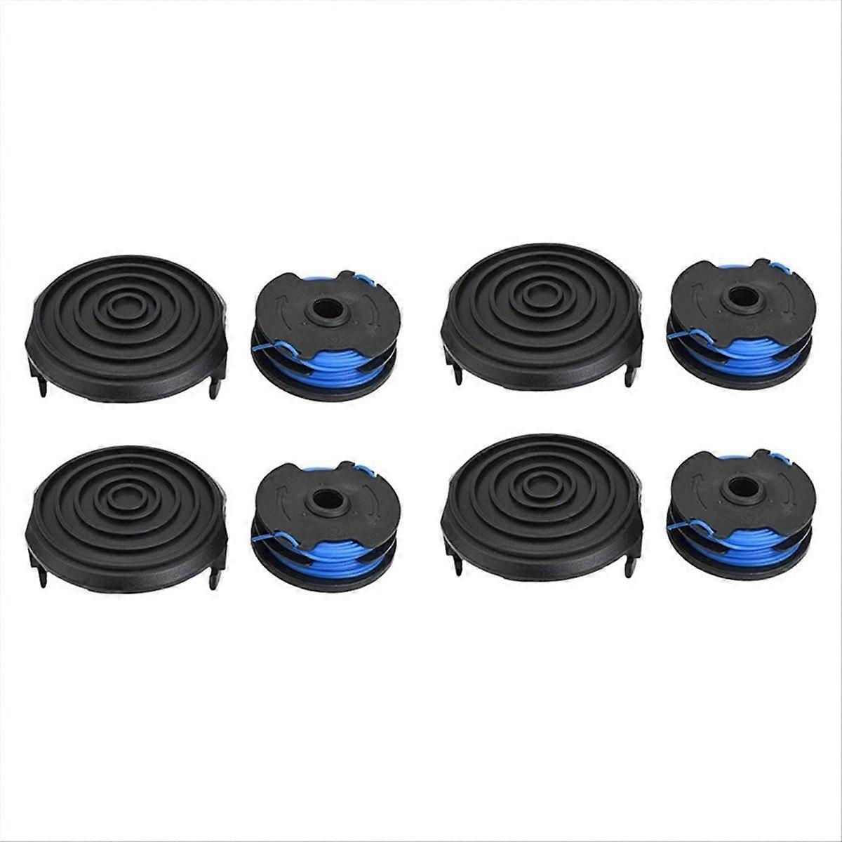 1Set 20115E-B Nylon 4 Spool Set with 4 Cover for Harbor for Freight / 20115EB Double-Ply Spool Trimmer