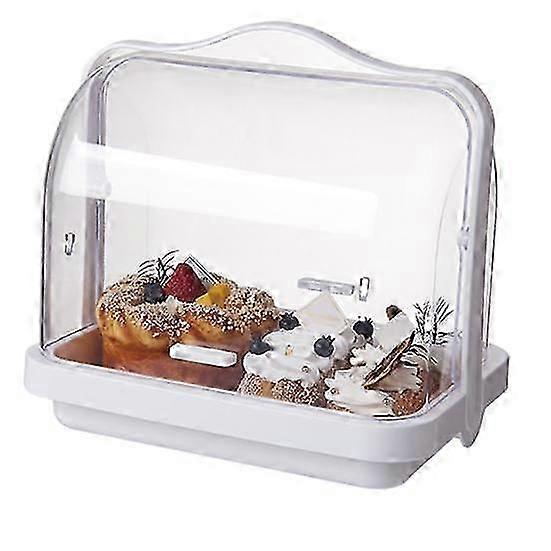 Bread Moisture-proof Easy Storage Box Dust-proof Portable Sealed to Clean Double-sided Opening Cover Transparent