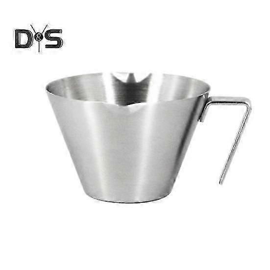 25-26 Espresso Measuring Cup Dual Scale Stainless Steel Coffee Cup with V-Shaped Spout 100ml Espresso Shots Cup with Handle Bean Weighing To