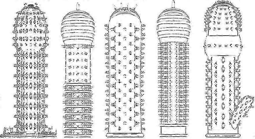 5pcs Sexy Condom With Wolf Teeth 25-26s