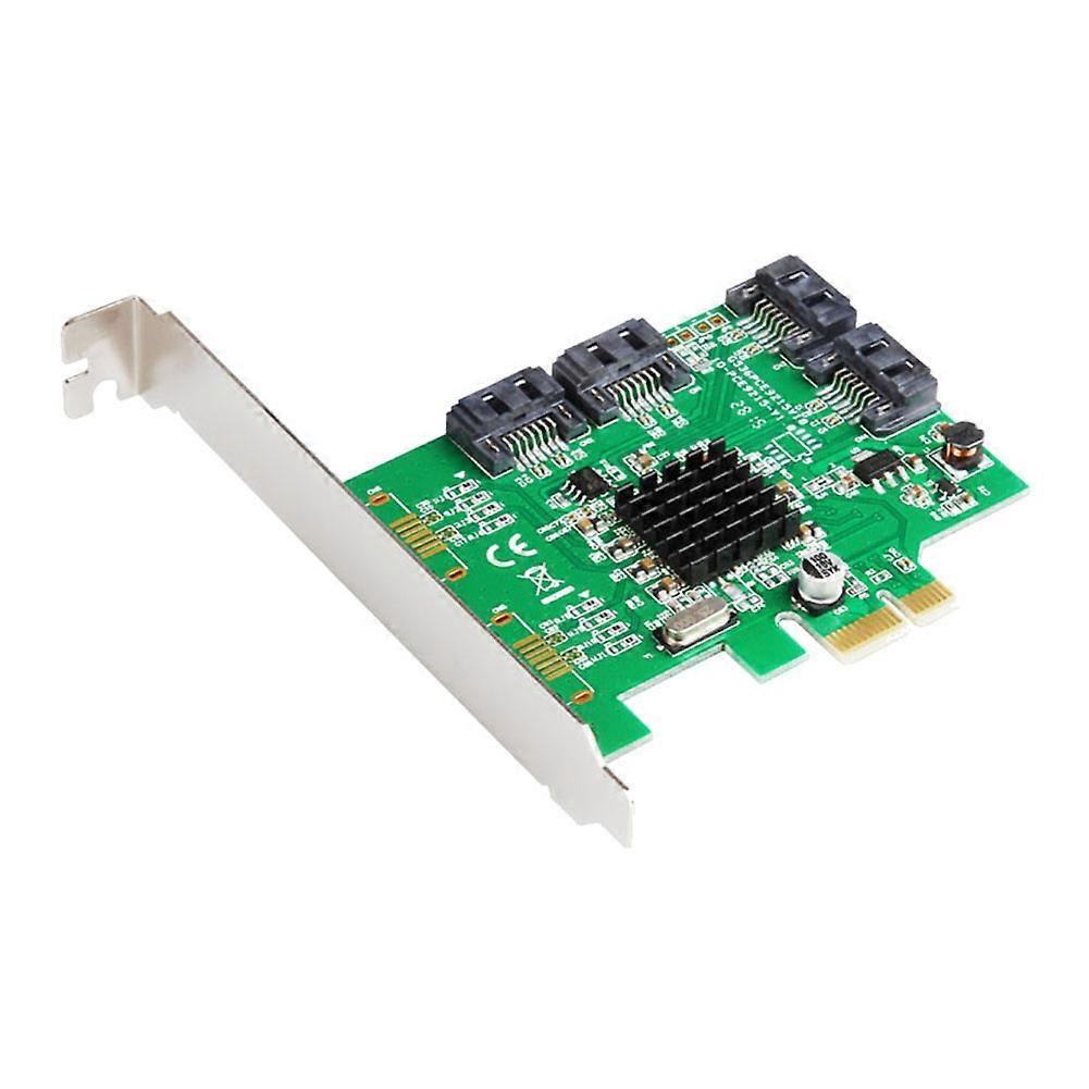 PCIe 4 Ports 6G SATA 3.0 Controller Card with Low Profile Bracket