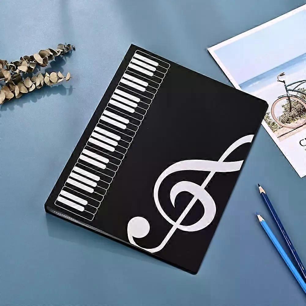 Crative Guitar Sheet Music Book Folder Piano Paper Sheets Folder Document Storage Organizer A4 Music Score Folder