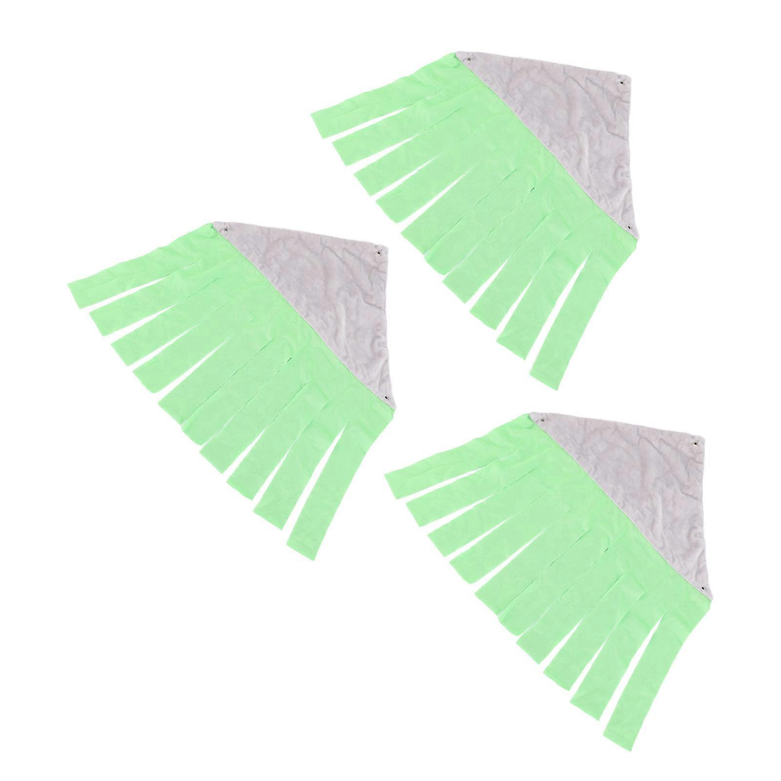 3PCS Small Animal Hanging Hammock Soft Comfortable Tassel Design Pet Cage Hammock for Guinea Pig Rabbit Ferret Green 