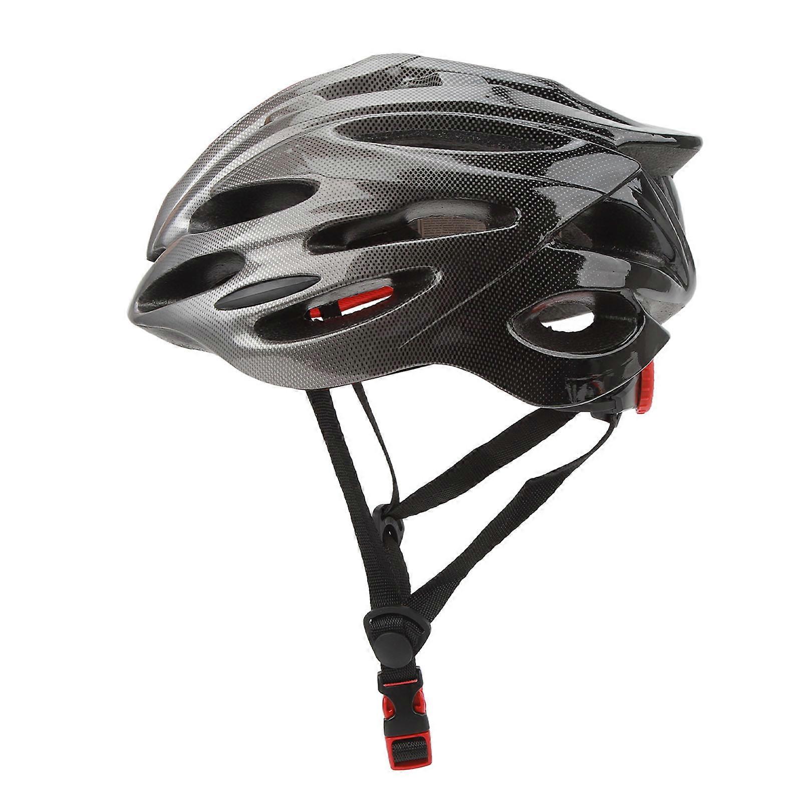 成人 PC 自行车头盔 EPS 可调节轻质骑行头盔，适用于山地公路自行车灰色黑色