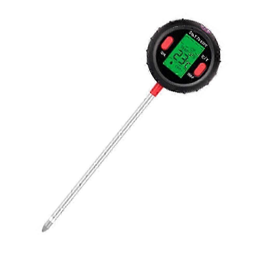 5 In 1 Soil Ph Meter Soil Moisture Monitor Lcd Display Ph Tester Temperature Sunlight Intensity Testing Tool For Plants Illumination Thermometer FT