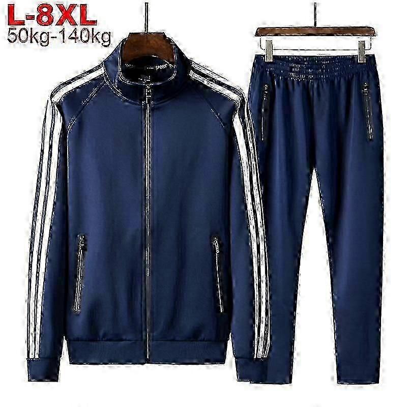 ملابس رياضية رجالية رجالية رياضية بحجم كبير 8xl مجموعة من قطعتين