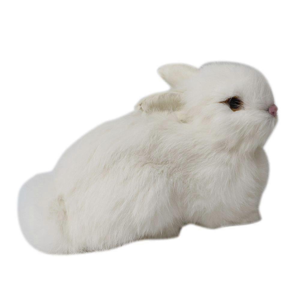 Lifelike Plush Rabbits 22cm Rabbit Simulation Model Present Lawn Decor