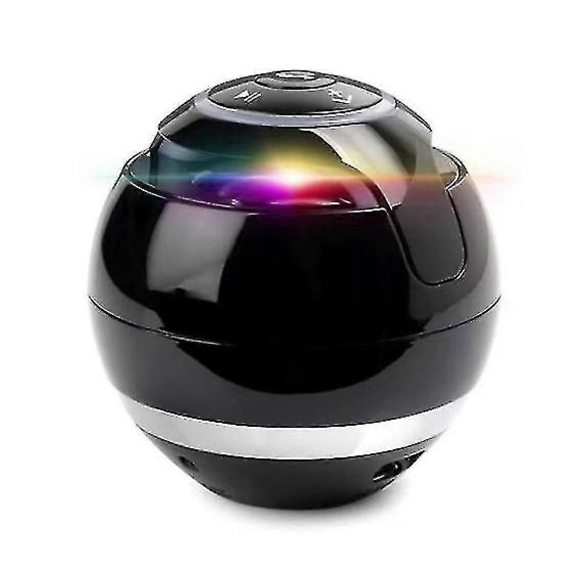 Yyh-mini Portable Wireless Bluetooth Speaker, Rechargeable Stereo Speaker With Led Light (black)