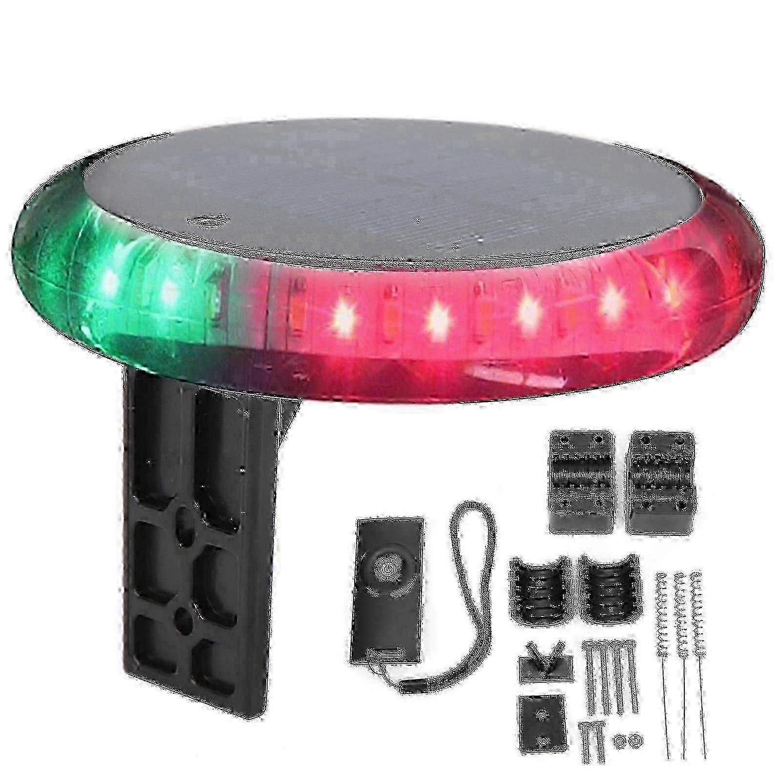 Outdoor Navigation Lights Solar Powered Ip67 6 Modes Multiple Functions With Wireless Remote Control