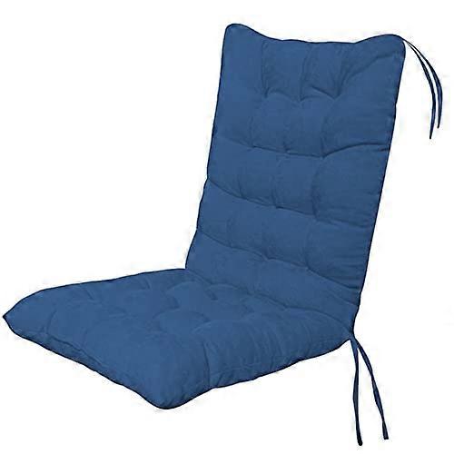 Highback Chair Cushions Tufted Indoor And Outdoor Use With Ties For Rocking Dining Desk Chairs Blue