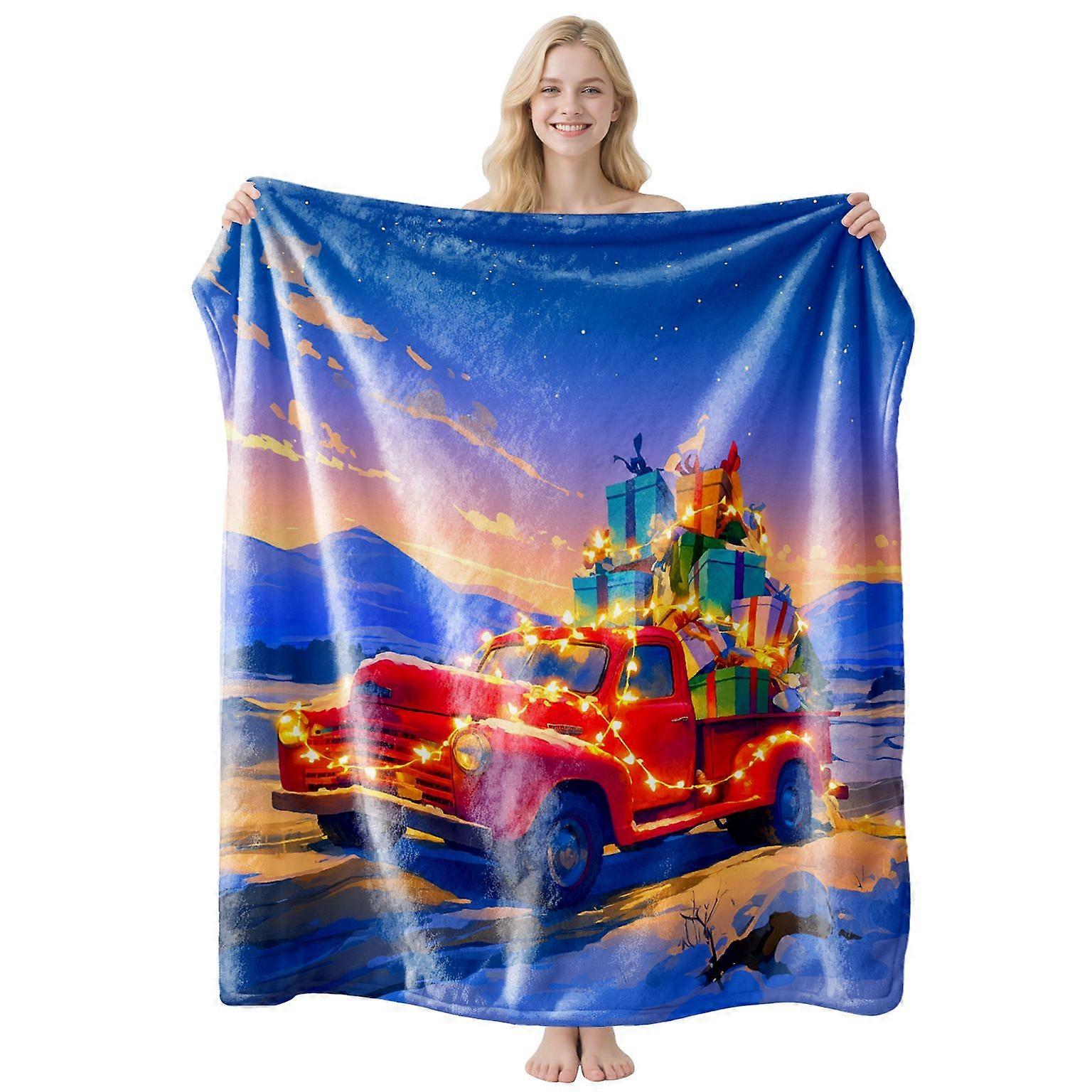 Christmas-Themed Flannel Blankets   Based -130*150