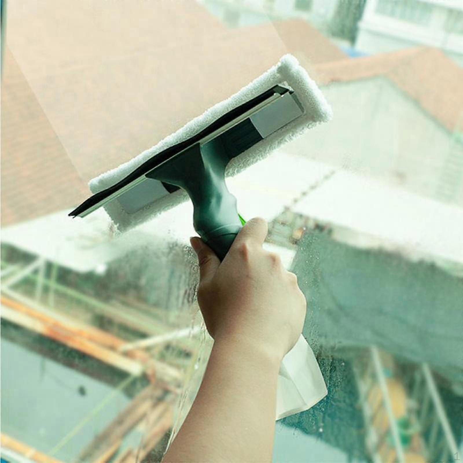 3 in 1 Window Cleaner Multifunctional with Spray Bottle, Squeegee, Microfiber Head Washer for