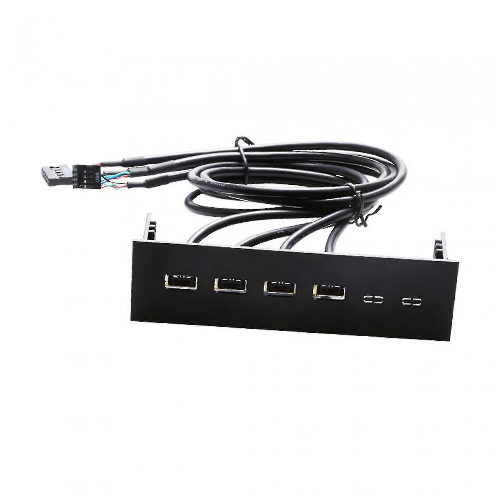 5,25 tums USB-frontpanelnav för PC-datorfodral Optisk enhet Frontpanel 4 portar USB 2.0