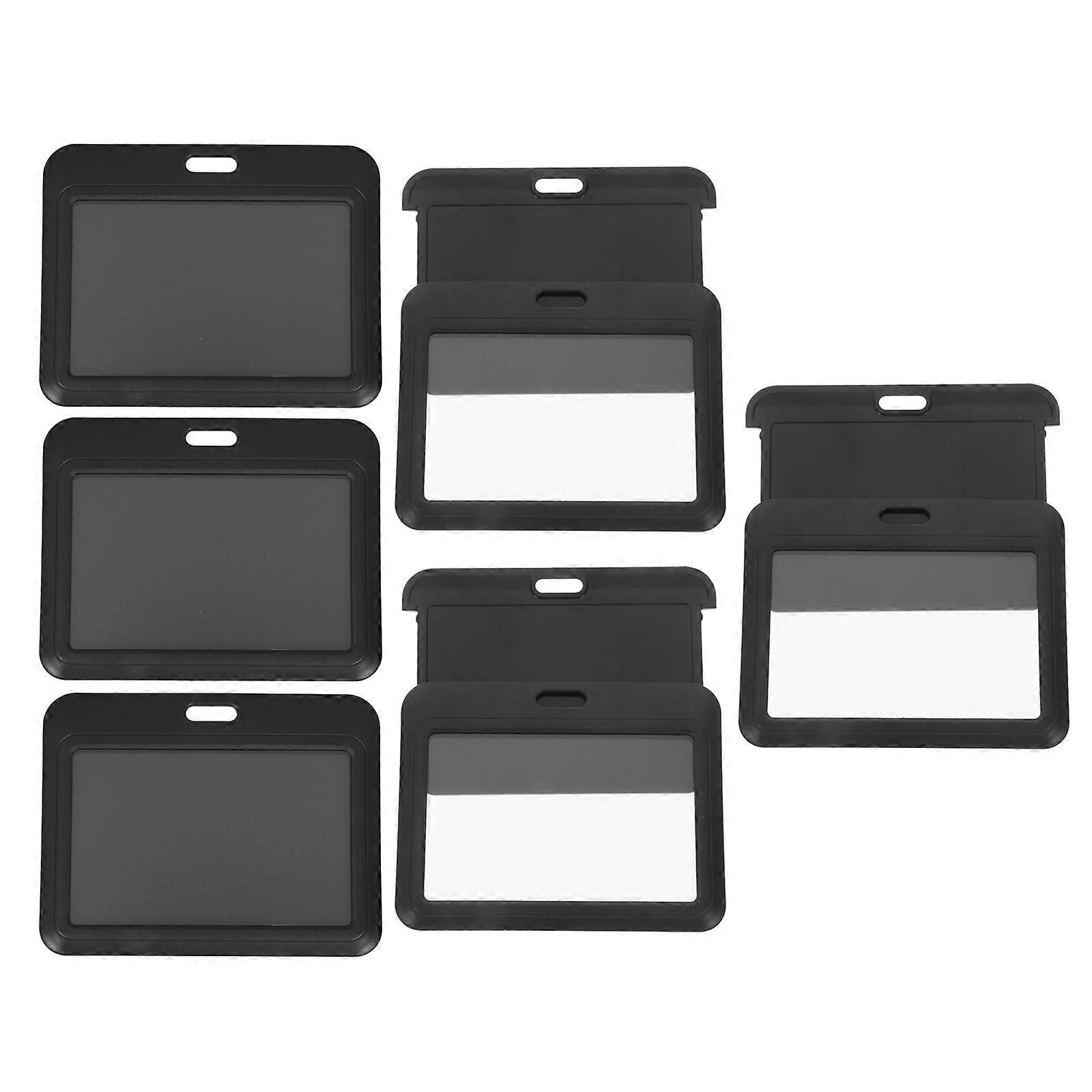 Badge Id Holder Sliding Plastic Card Protector for 6Pcs Use