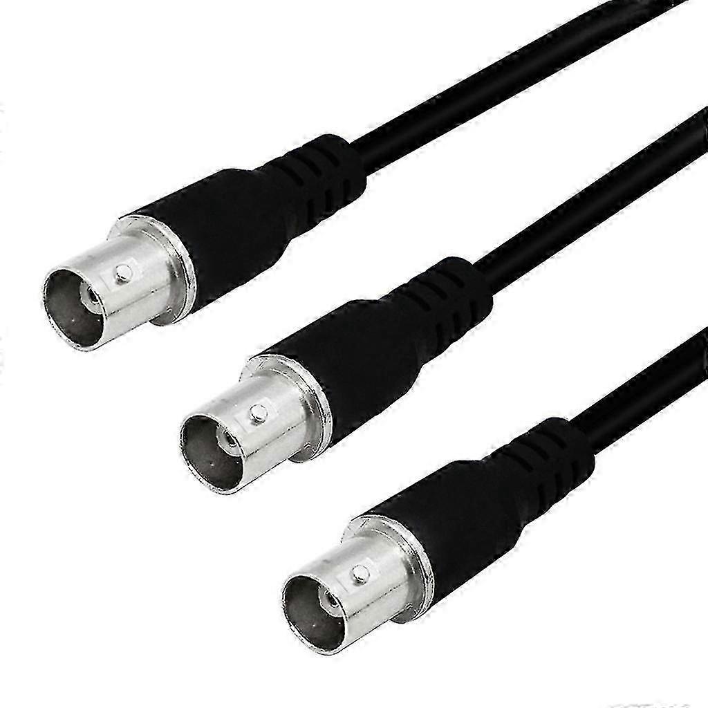 Bnc 1 To 2 Connector Cord Splitter Wire - 50cm/1.6ft 1 In 2 Out Koaxiální linka f26