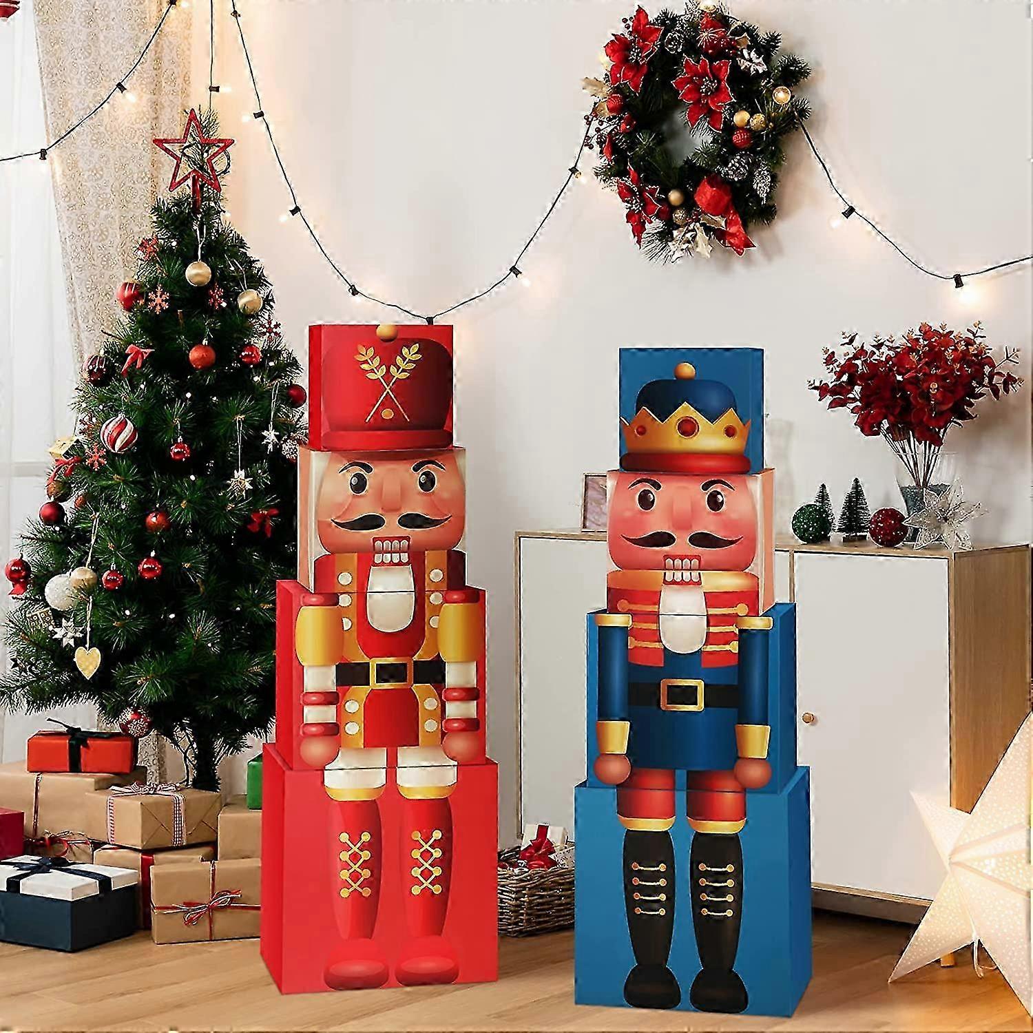 Christmas Nesting Box Collection for Holiday Parties with Stackable Design