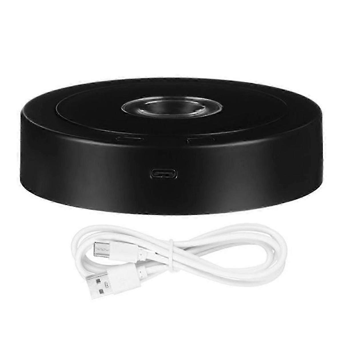 Round LED Rotating Display Stand Base for Crystals with 8 Light Modes Pedestal Stand