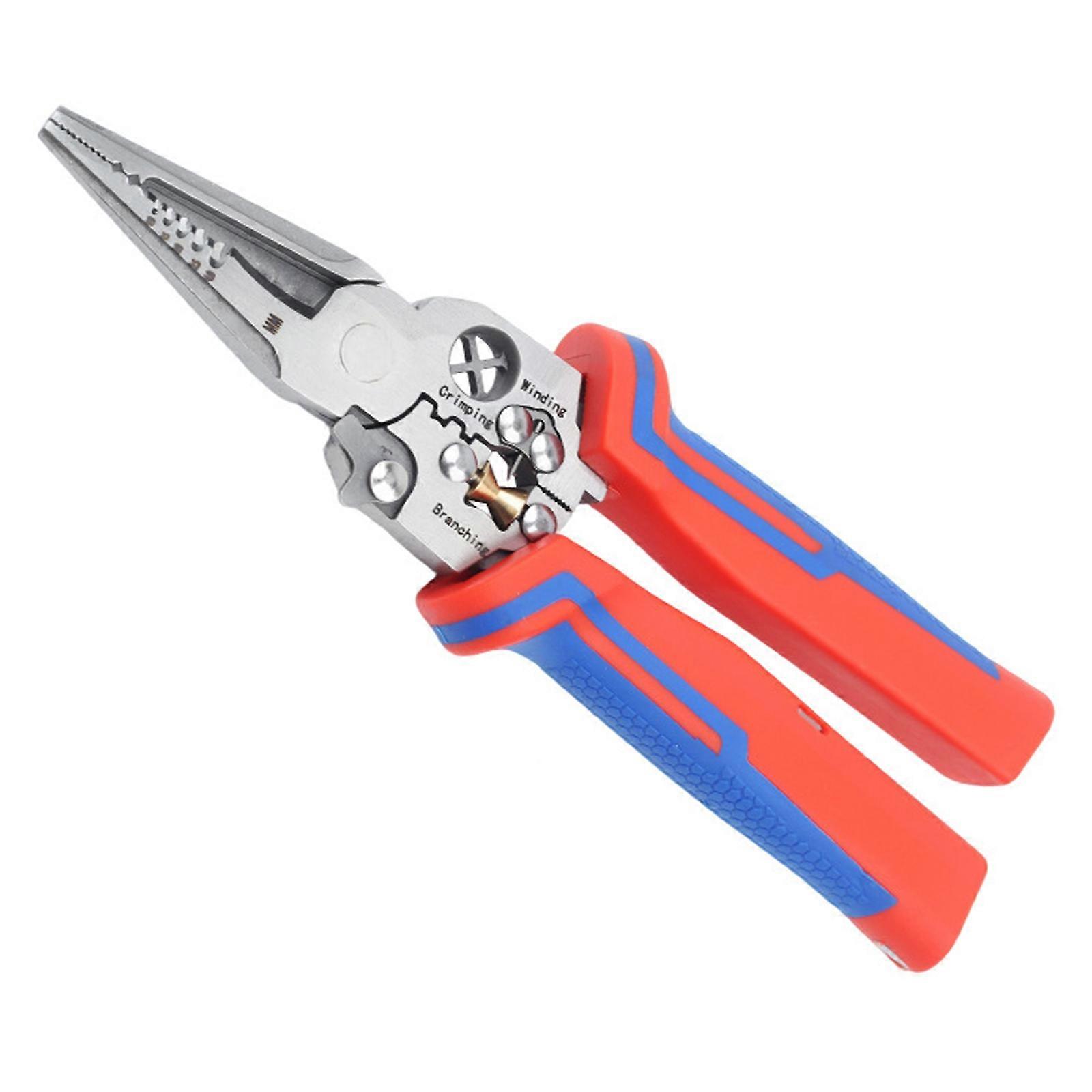 Professional Metal Cable Stripper Pliers For Electrical Work Precise Wire Stripping Rotating Pulley Design Construction Multicolor