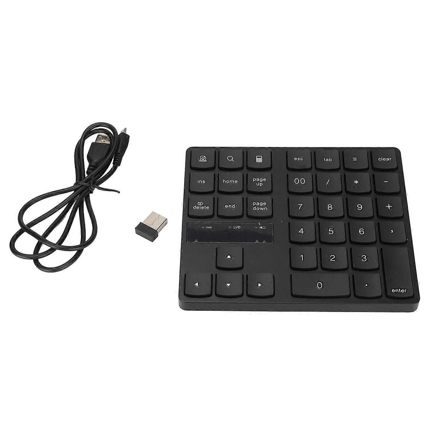 35 Keys Wireless Numeric Keypad 2.4G Wireless Ergonomic Design Silent Rapid Rebound One Handed Gamin