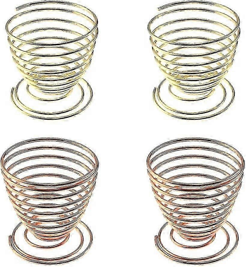 Eierbecher 4er-Set, Eierbecher, Edelstahl Eierbecherhalter H