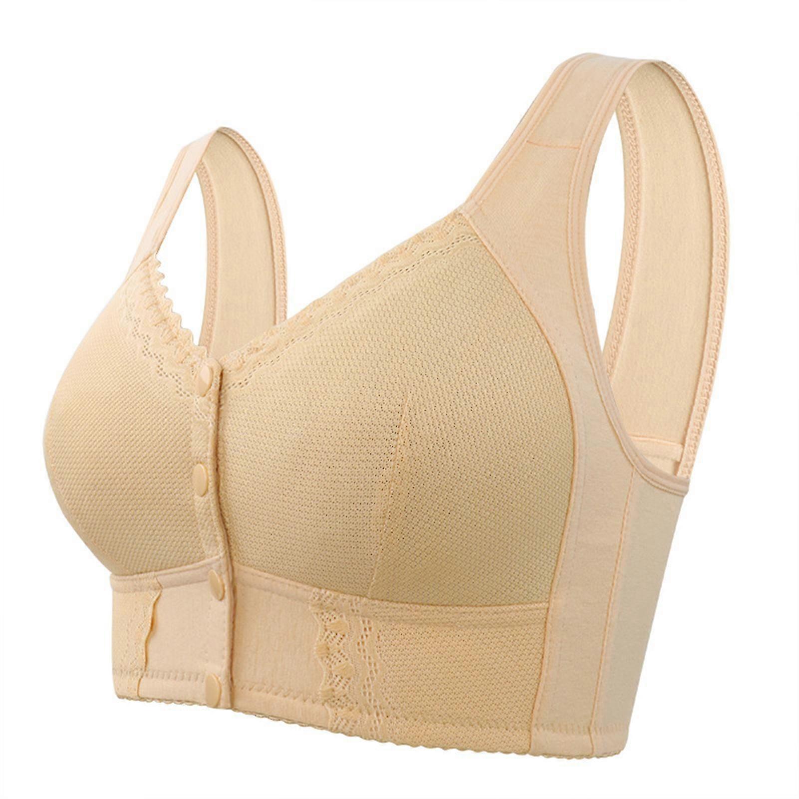 Breathable Lace Bra with Front Button Skin-friendly Soft Sling Underwear for Matching Dress
