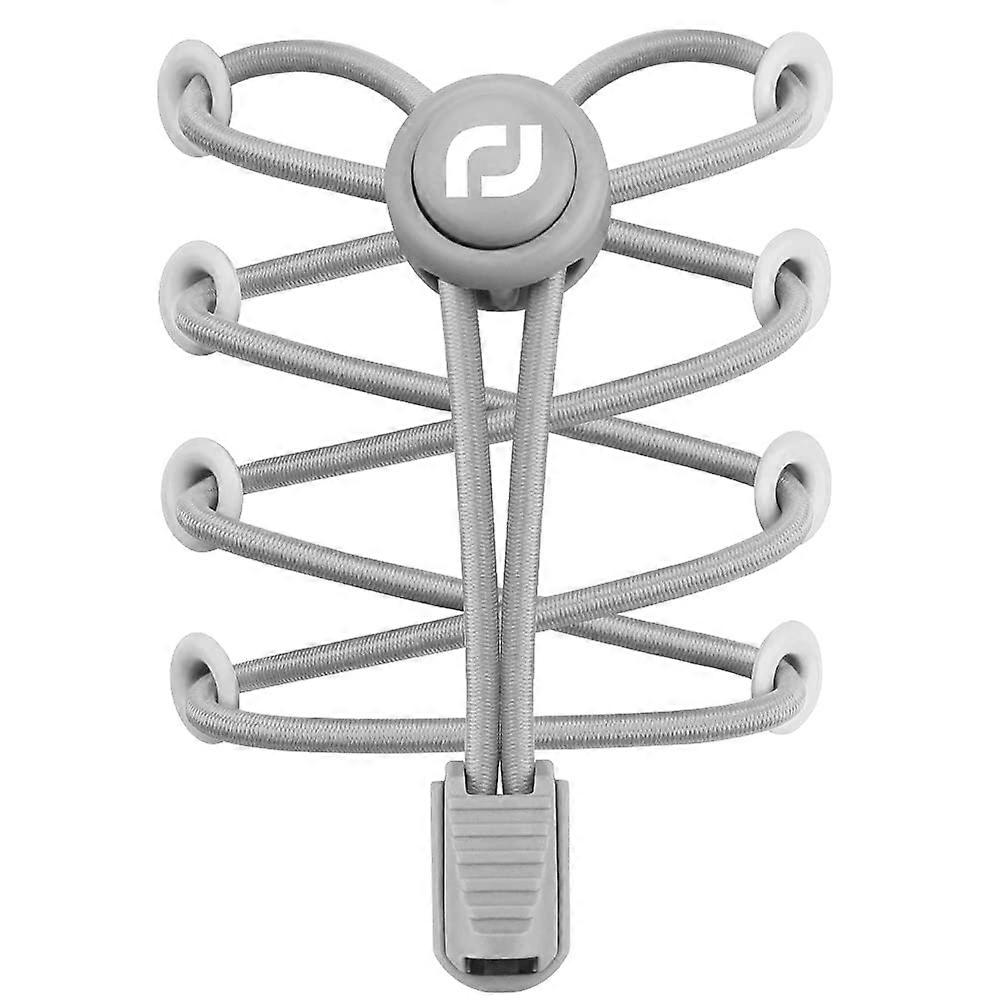 Elastic No Tie Shoe Laces with Strong Lock for Kids and Adults – Heavy Duty Grey 005