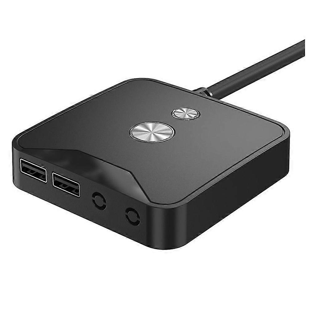 Computer Desktop Power Switch External PC Host Power Supply On/Off Push Button Switch, Dual USB Ports