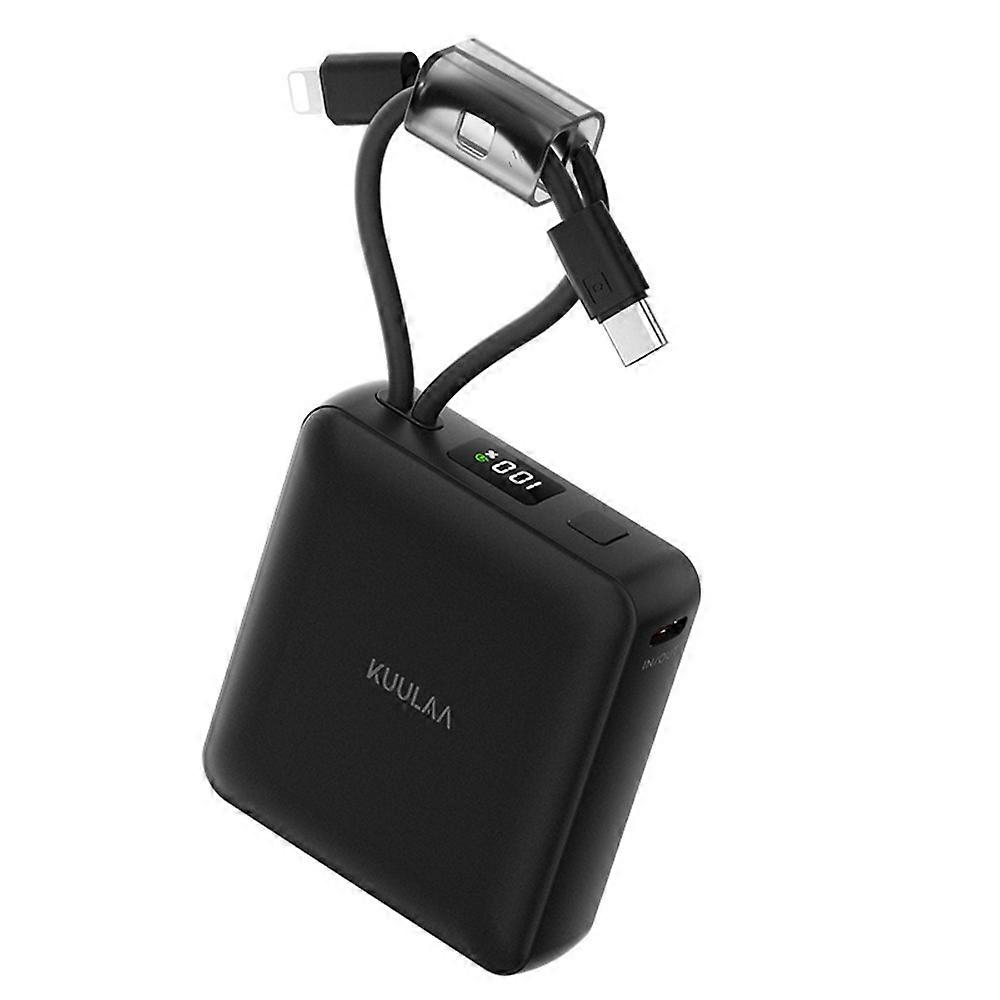 KUULAA KL-YD108 10000mAh 22.5W Fast Charging Power Bank Digital Display Built-in Type-C / iP Cables
