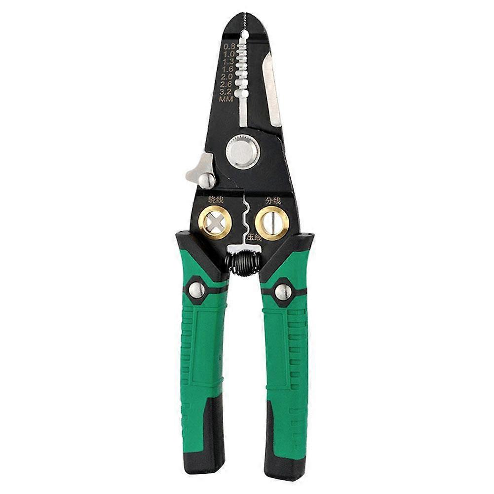 Professional Multifunctional Wire Stripper Tool High Carbon Steel for Cutting Stripping Twisting Wires Ergonomic Handle Portable for Electricians DIY