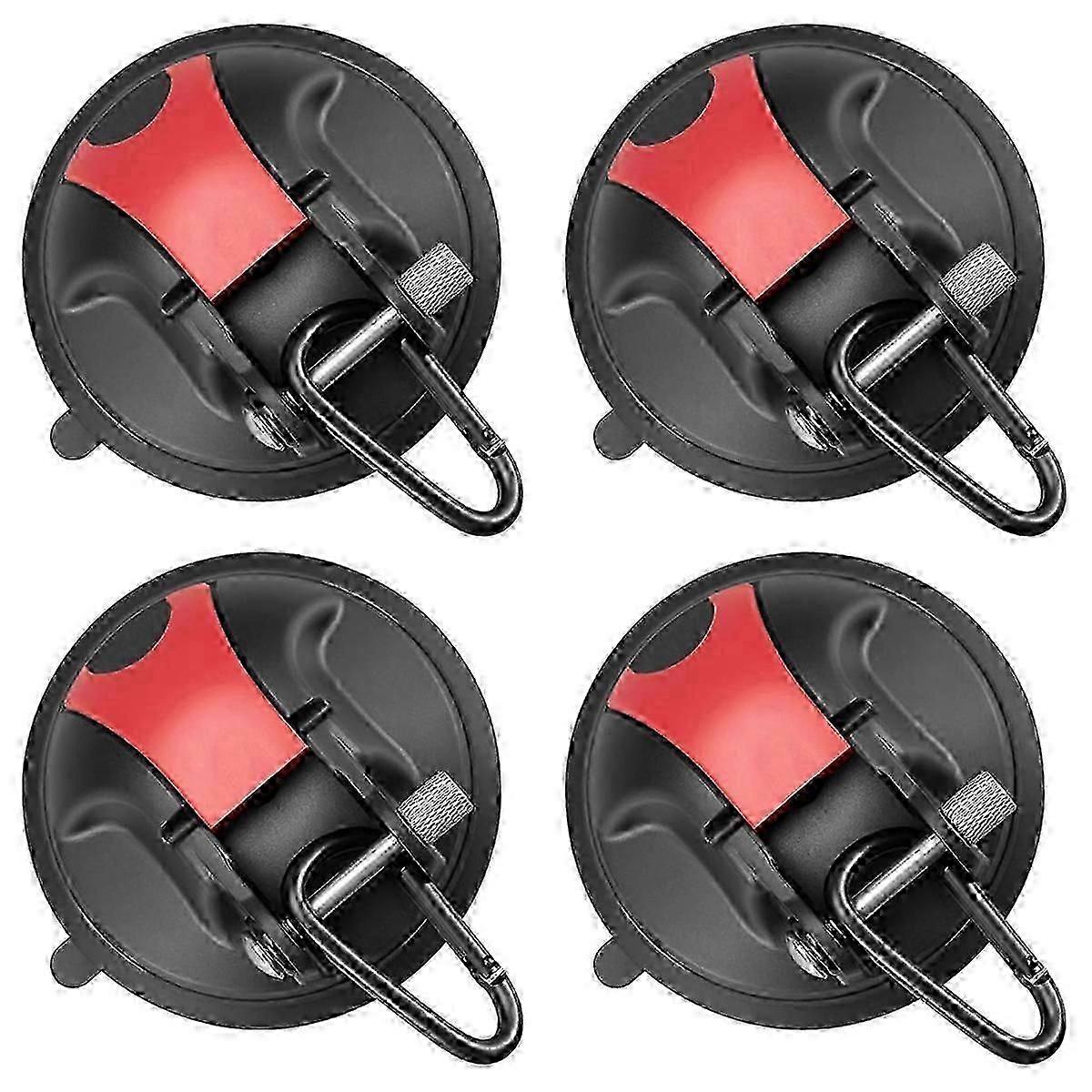4 PCS Heavy Duty Suction Cup Hooks for Camping, Car, RV, Window - Camping Suction Cup Hooks [jkw]