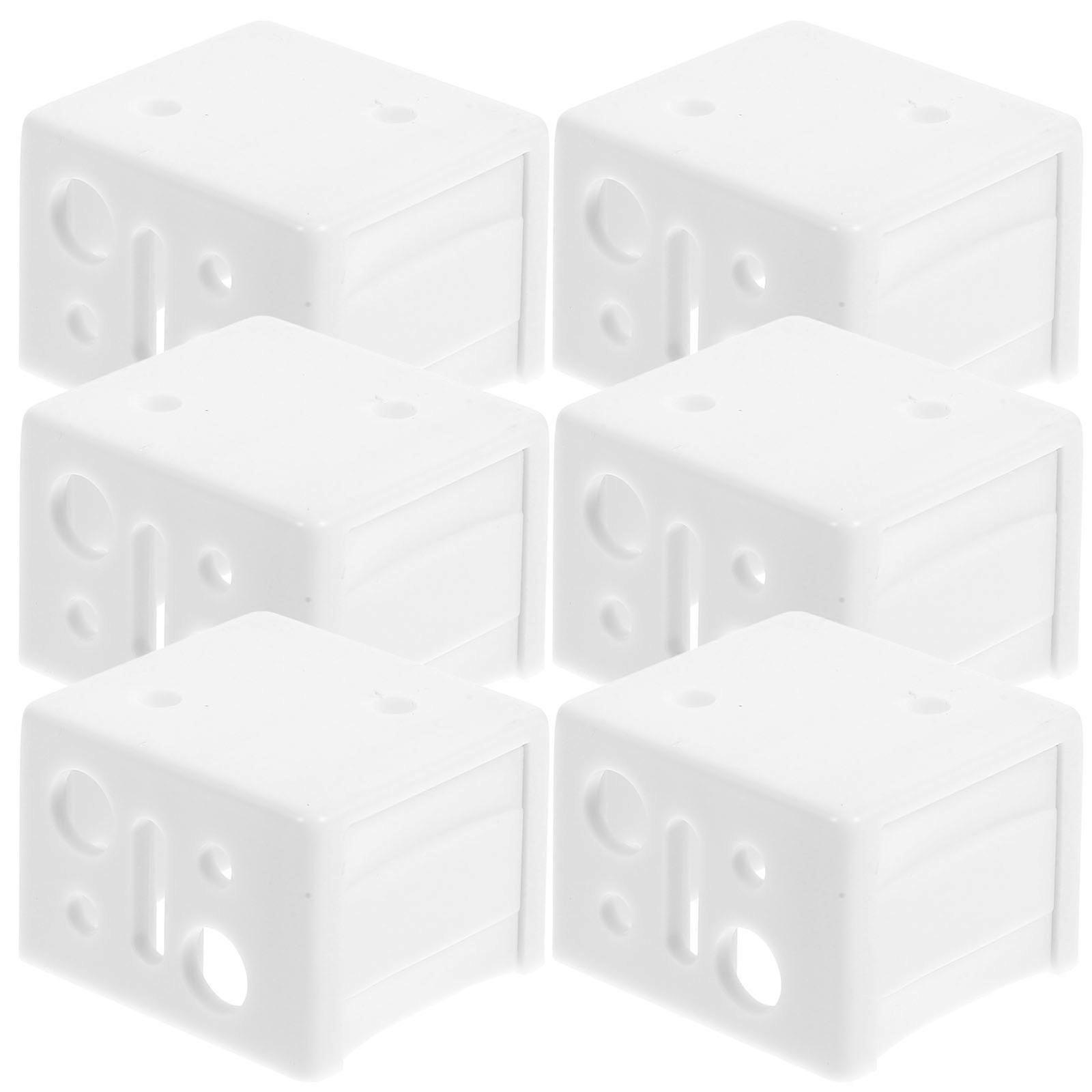 6Pcs White Plastic Mounting Brackets for Window Blind Curtain Installation