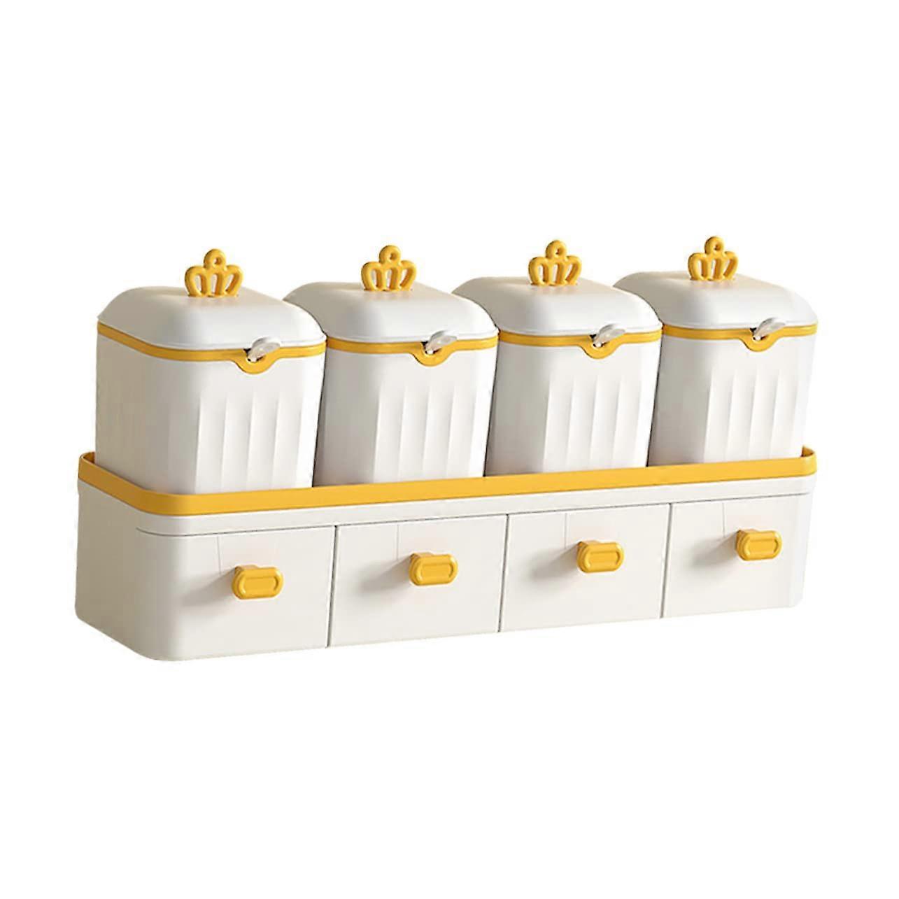 Spice Jar Set with Double Layer MultiGrid Storage and Freshness Lids for Kitchen and Restaurant