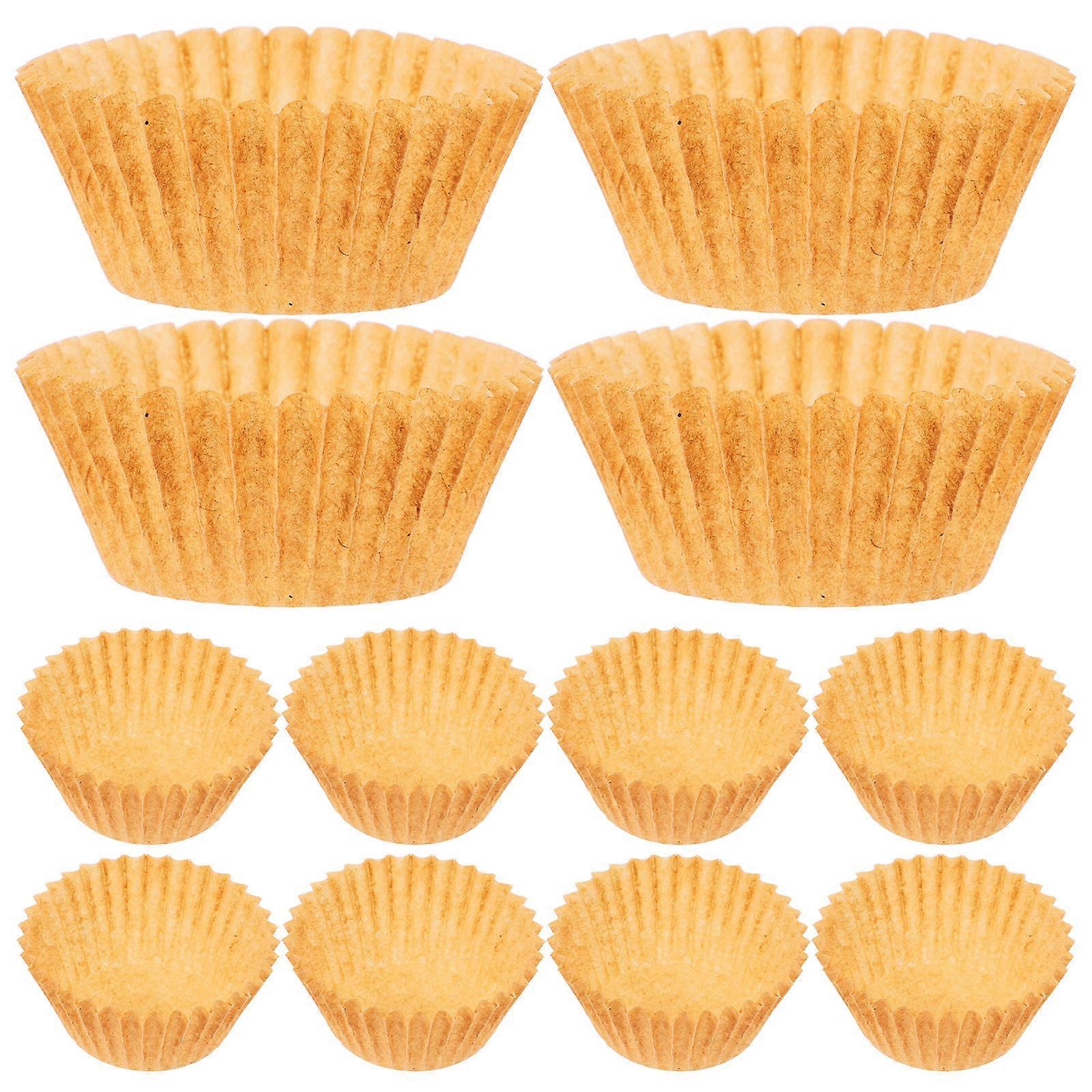 Cake Baking Cups Paper Baking Cups for Daily Use 1000Pcs Light Brown