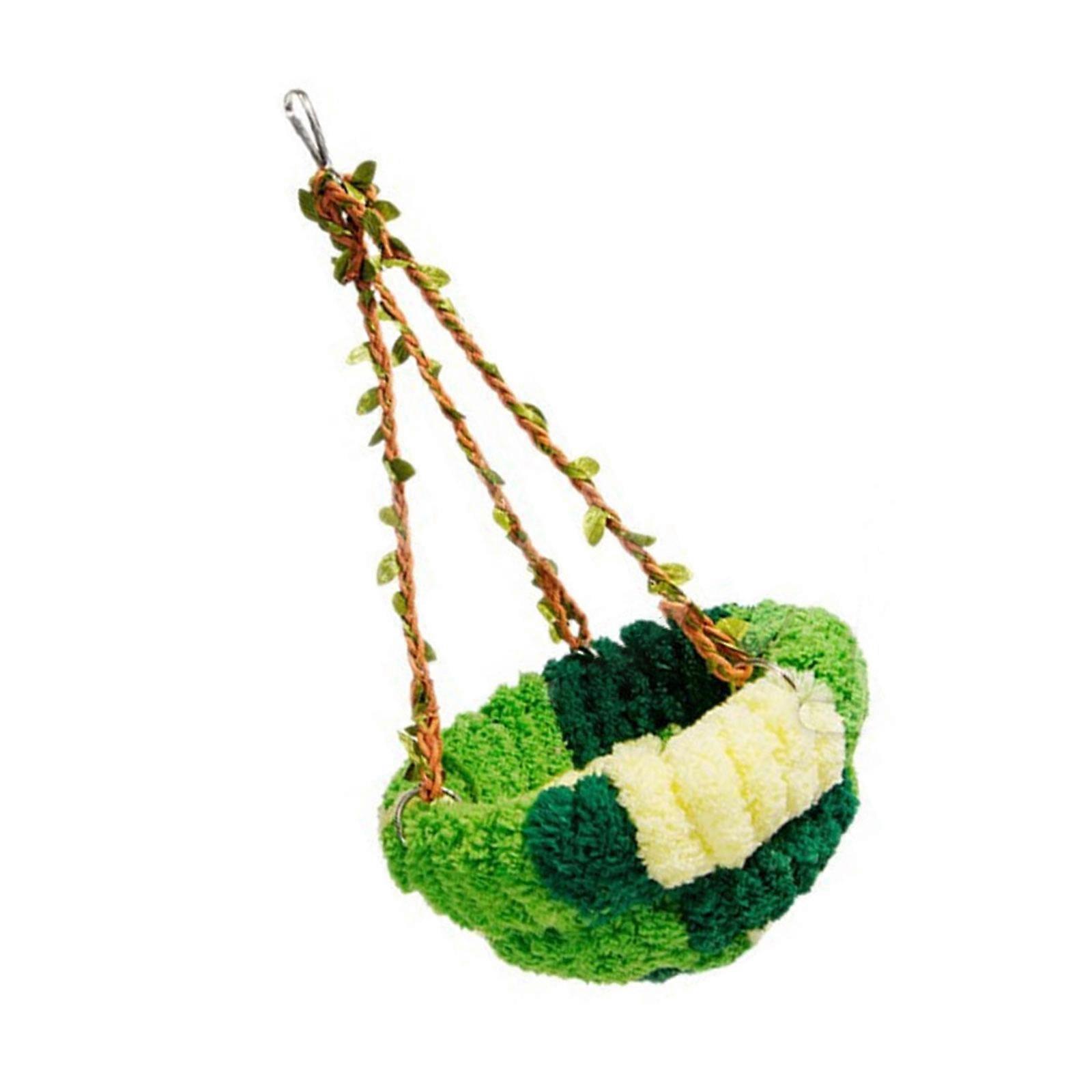 Warm Plush Bird Hammock for Parrots Soft Plush Warmth Easy Hanging Cage Nest Detachable Design Sleep Rest Area for Bird Multicolor