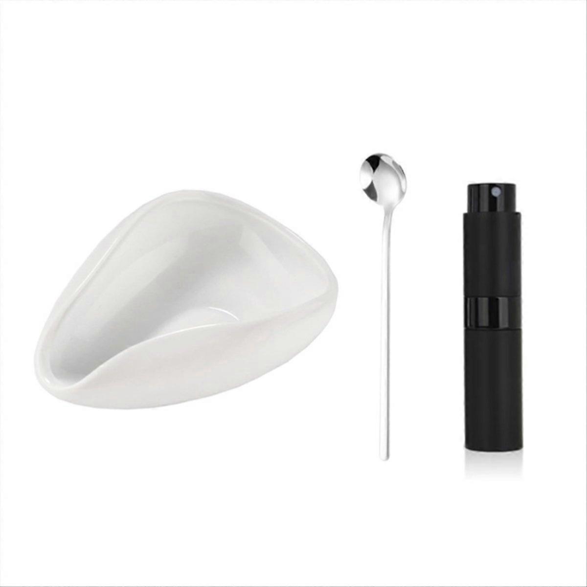 Coffee Bean Dosing Cup and RDT Bottle and Spoon Set,White