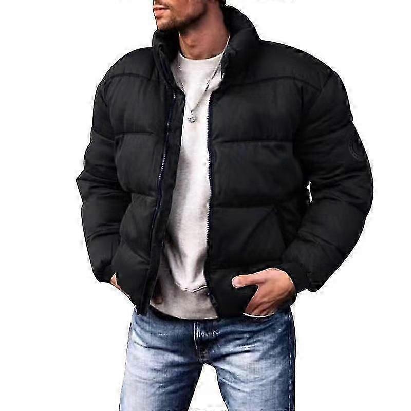 Winter New Men's Standing Collar Down Cotton Coat Warm Jacket Coat