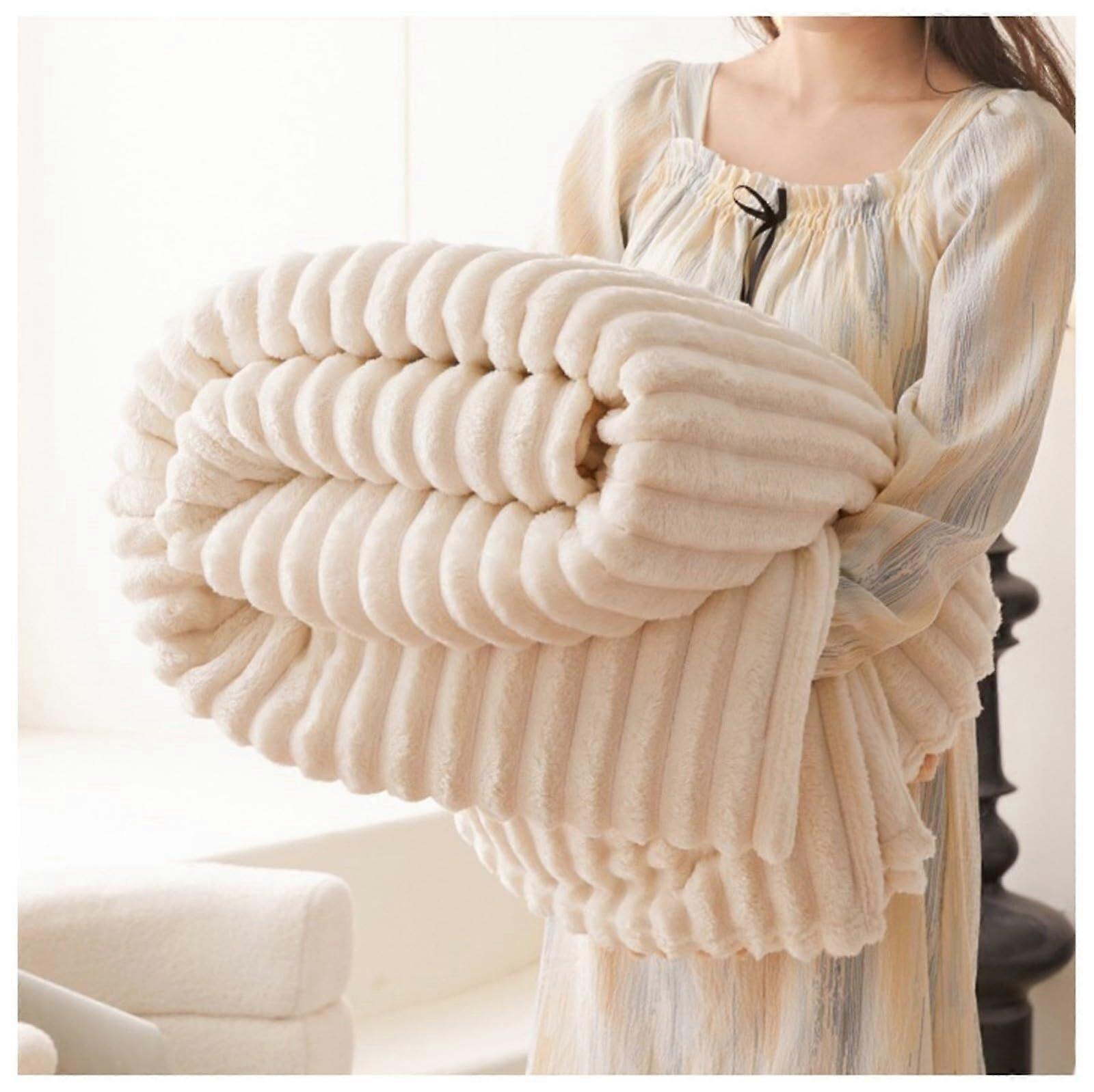 Faux Rabbit Fur Blanket UltraSoft Plush Warmth, Luxury Throw for Sofa, Bed, Bedroom, Machine Washable