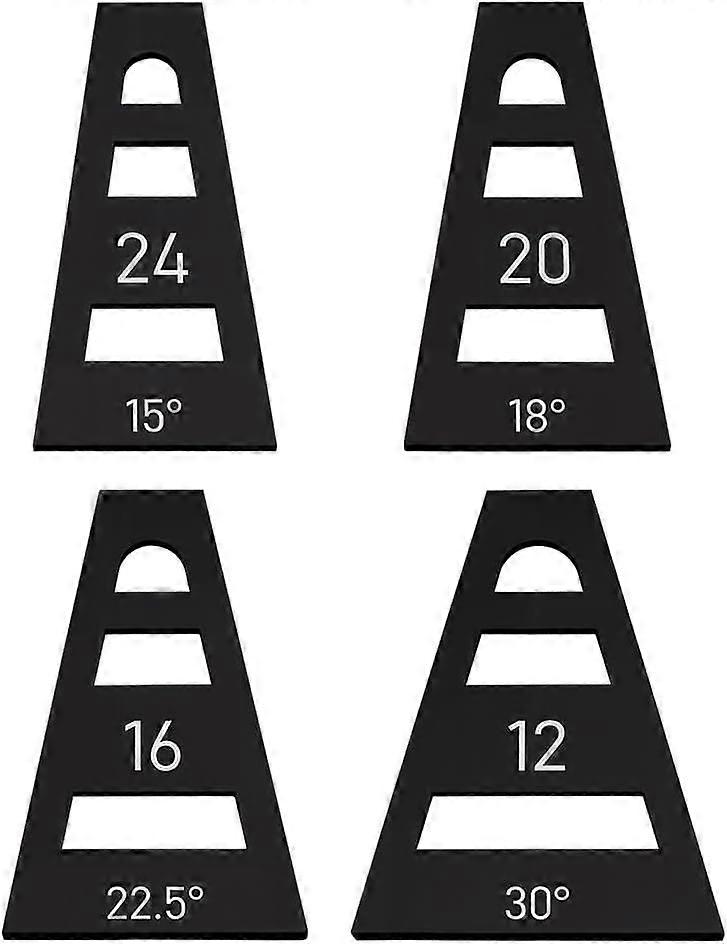 4Pcs Acrylic Segmented Bowl Wedgies Black Trapezoidal Segmented Bowl Wedge Tool Set for Segmented Bowl Making Jig Sled Wood Turning 5mm Thick