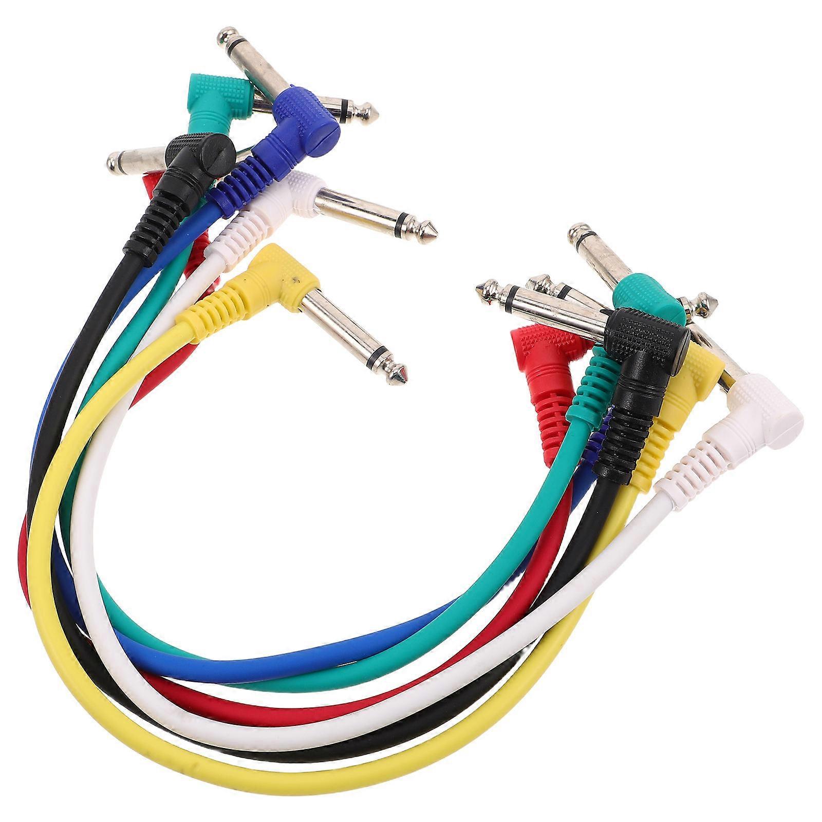 Electric Guitar Connection Cable for Effector 6Pcs Assorted Color Patch Cable