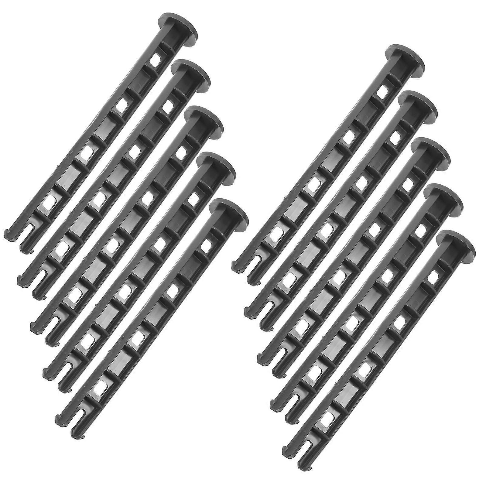 Trash Can Lid Latch Pins for Bin Lid Lock Replacement 10Pcs Black Set